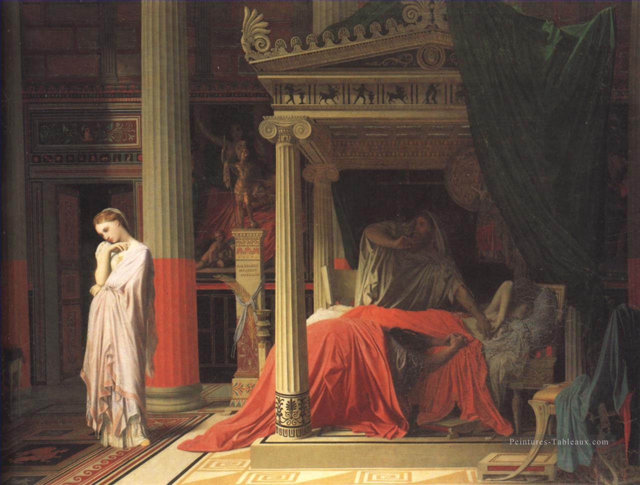 Antiochus et Stratonice néoclassique Jean Auguste Dominique Ingres Peintures à l'huile